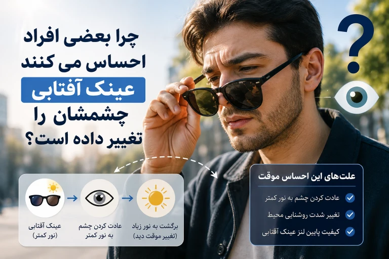 احساس ضعیف شدن چشم بعد از استفاده عینک آفتابی